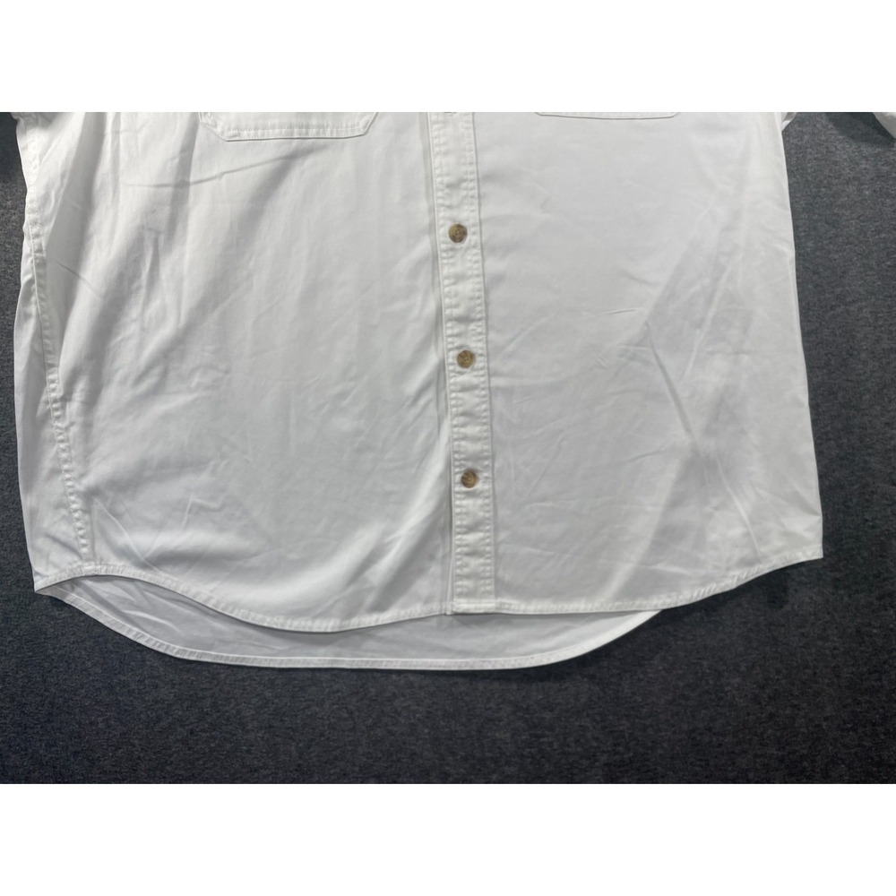 Duluth Trading Shirt Mens 2XL Everyday Short Sleeve Work Shirt White Gussets - Picture 5 of 10